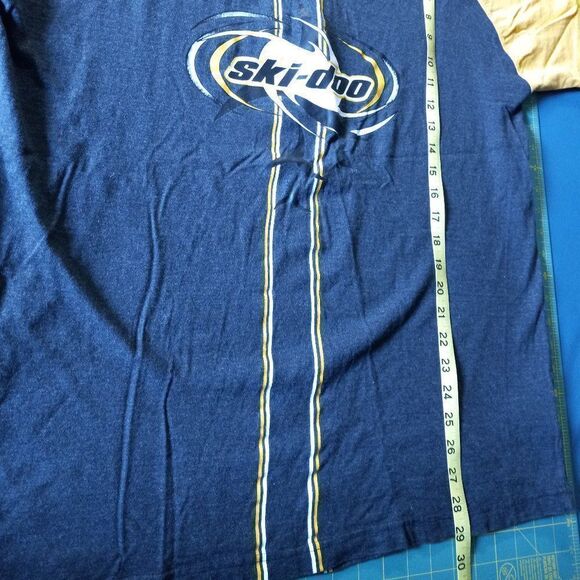 Snowmobile Ski-doo Mens TG/XL Short Sleeve Gray/Yellow T-shirt Snow Sports - Picture 6 of 9